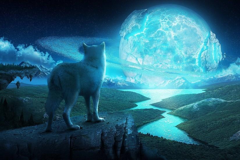 Wallpapers For > Fantasy Wolf Wallpaper