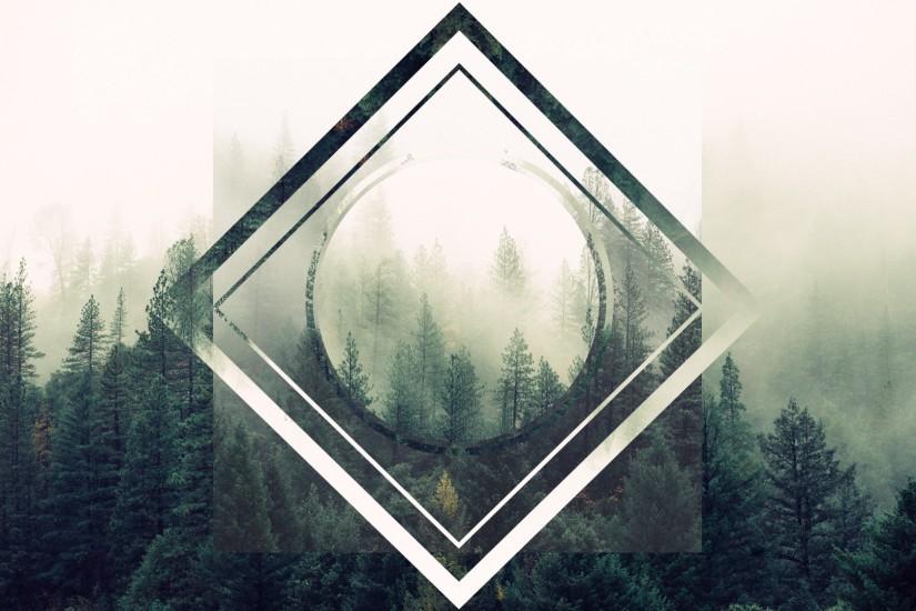 Hipster Wallpaper Concept Trees.