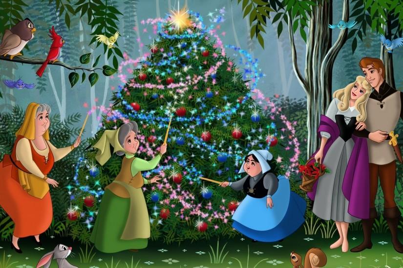 sleeping beauty walt disney christmas christmas tree fanart movie animated  film fairytale princess aurora phillip forest