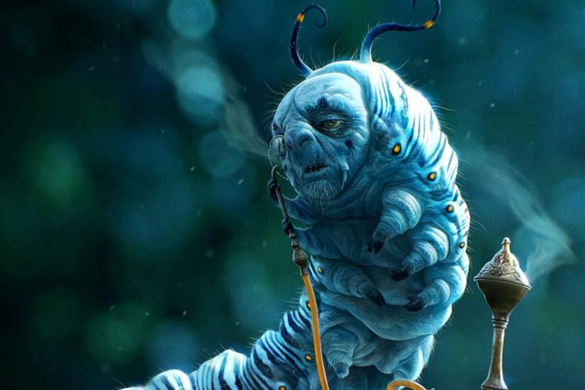 Alice In Wonderland Fantasy Art Creatures Winter Blue Weird Smokes Wallpaper  HD