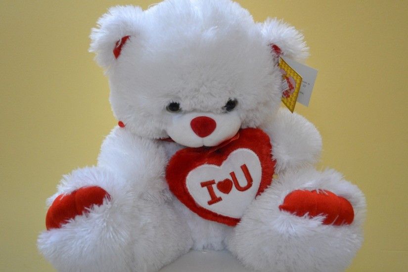 I love you white teddy bear wallpapers