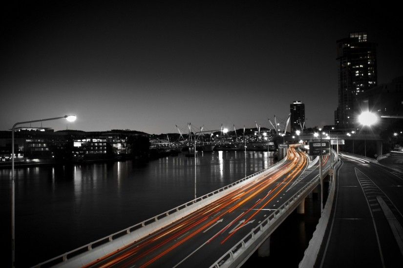 cool dark light city bridge HD wallpapers