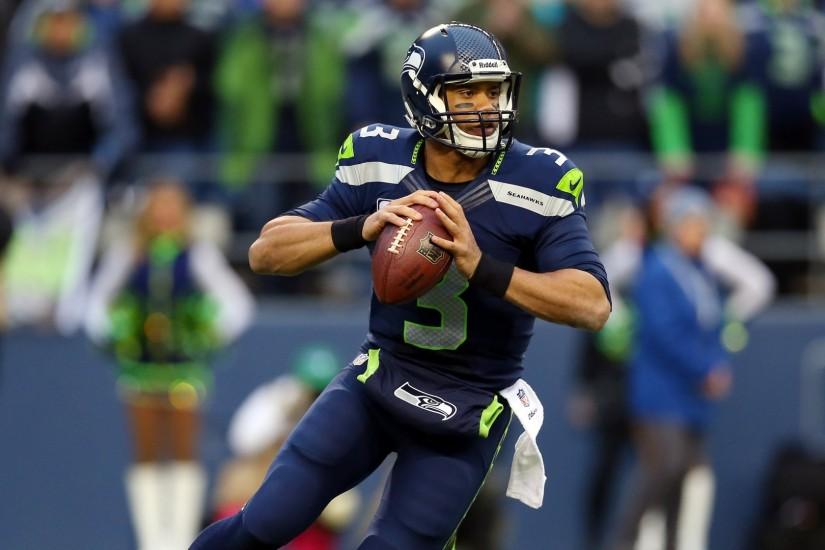 Preview wallpaper russell wilson, seattle seahawks, defender 1920x1080