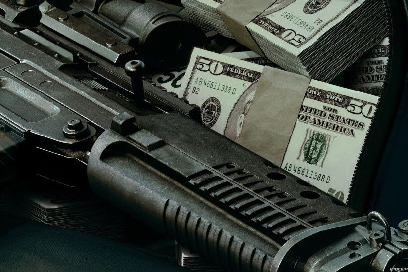 Guns And Money Wallpaper