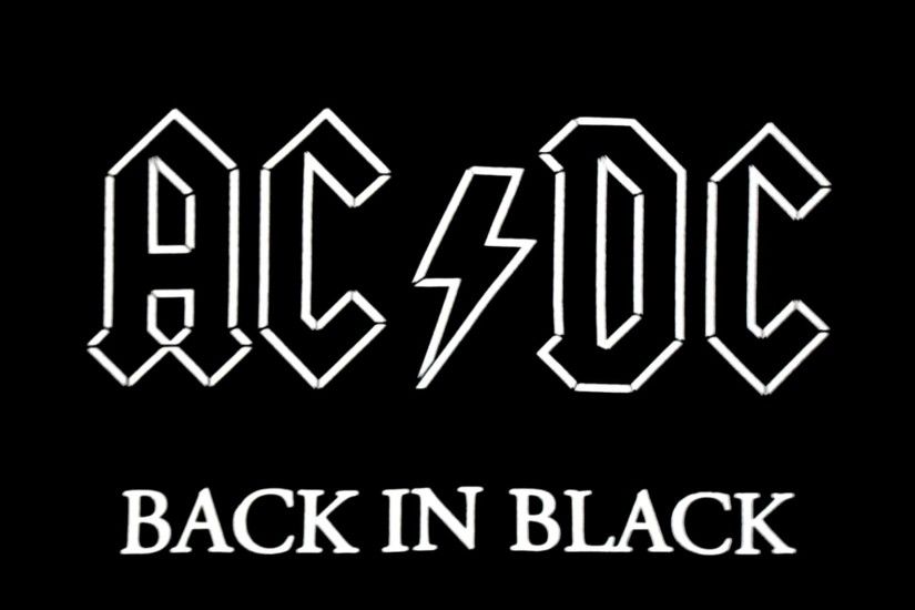 ... AC/DC Back in Black White Men's T-Shirt ...