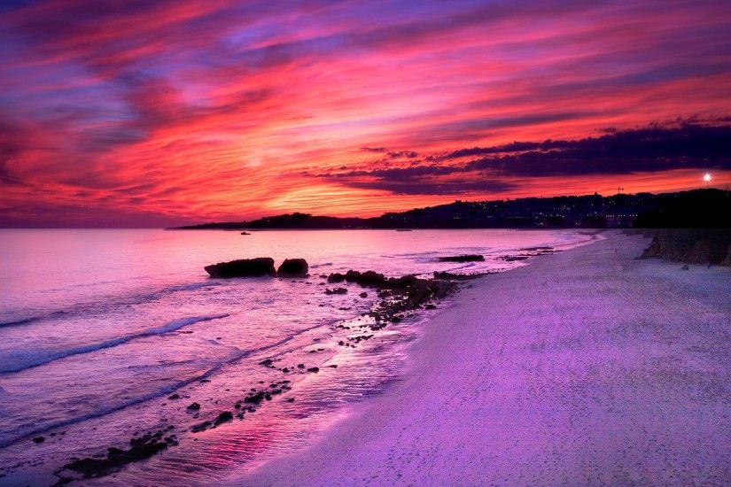 HD Wallpapers Dream Summer 2012 - purple sunset