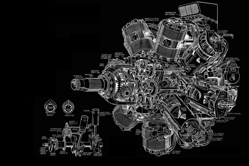 Engine diagram Vector Wallpaper