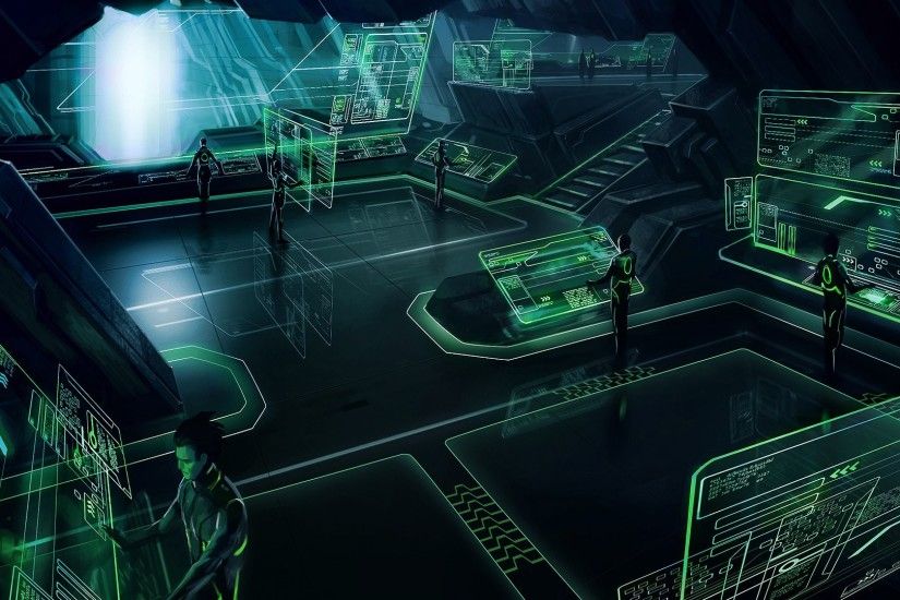 Video Game - Tron: Evolution Tron Futuristic Sci Fi Green Wallpaper