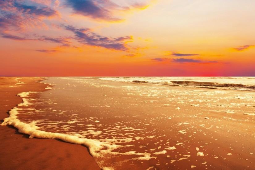 at 1920 Ã 1200 in Beautiful Sea Beach Sunset HD Wallpaper for Desktop .