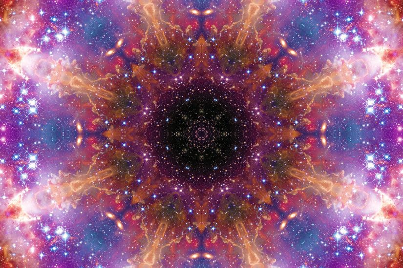 Abstract - Pattern Purple Artistic Manipulation Digital Abstract Mandala  Space Galaxy Wallpaper