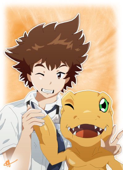 ... Taichi and Agumon - Digimon Adventure Tri by Fayrin-kun
