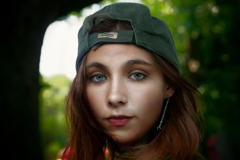 tomboy girl portrait cap
