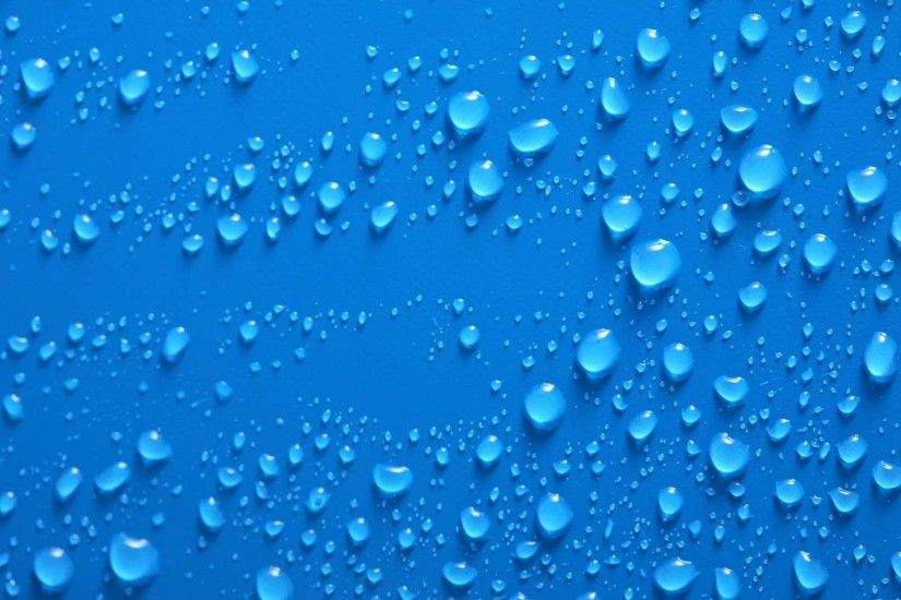 drops, blue background, surface