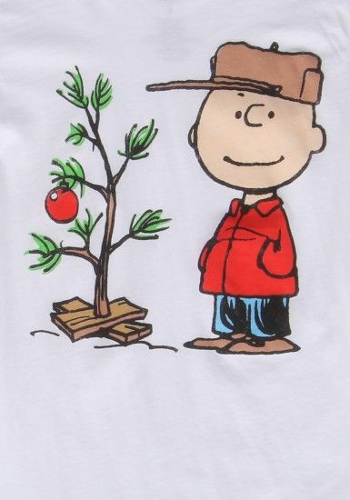 Juniors Charlie Brown Christmas Tree T-Shirt