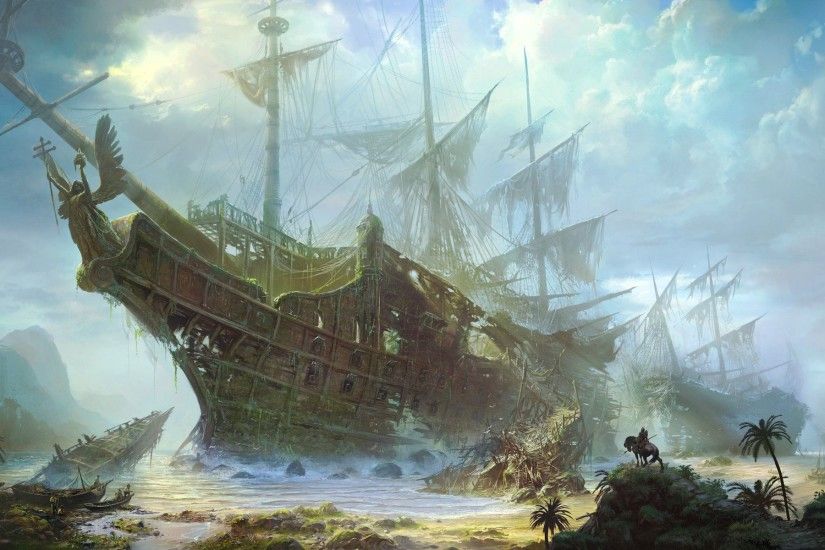 Wallpapers For > Pirate Ship Wallpaper 1280x1024