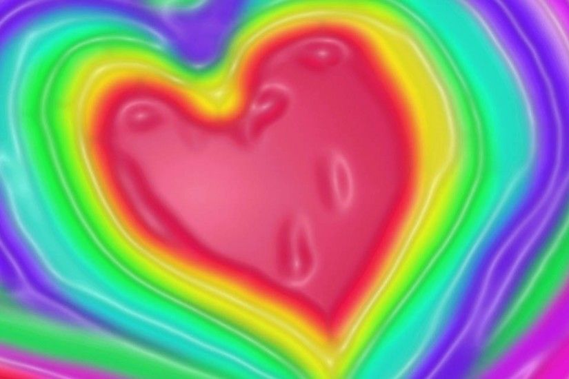 Rainbow Love Heart Wallpaper HD 2108 Wallpaper