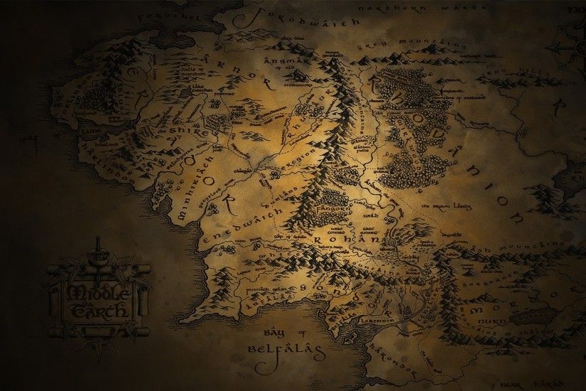 Middle-earth map - The Lord of the Rings HD Wallpaper 1920x1080