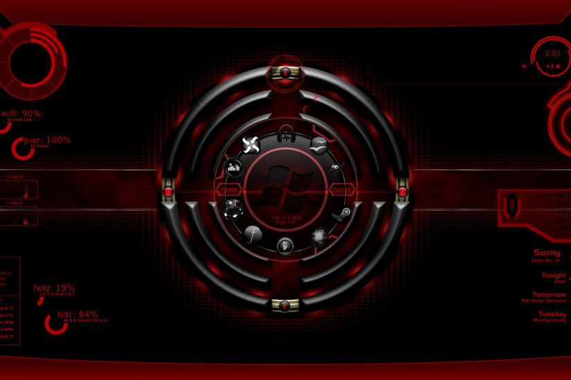 ... Black and Red Windows 7 Theme by Dratheus