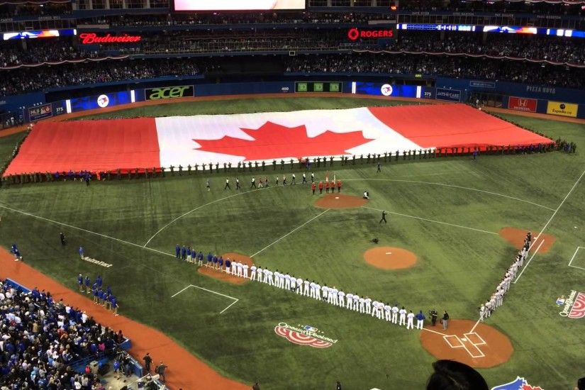 2014-04-04 Toronto Blue Jays Home Opener National Anthem + Roy Halladay -  YouTube