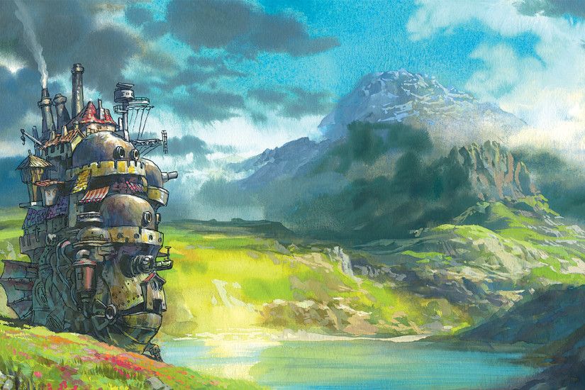 Hayao Miyazaki, castles, steampunk, Studio Ghibli, Howl's Moving Castle -  Free Wallpaper / WallpaperJam.com