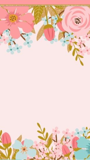 Pink flowers frame card
