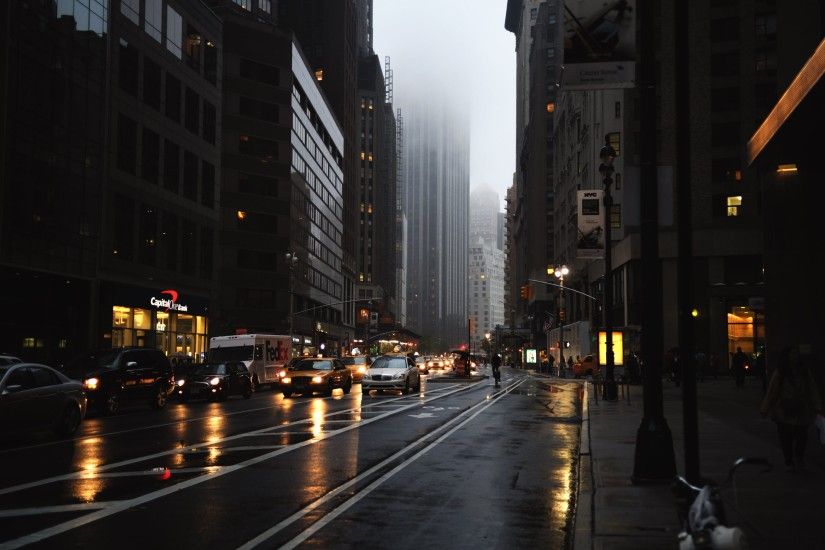 Rainy Day in New York City [3840x2160] ...