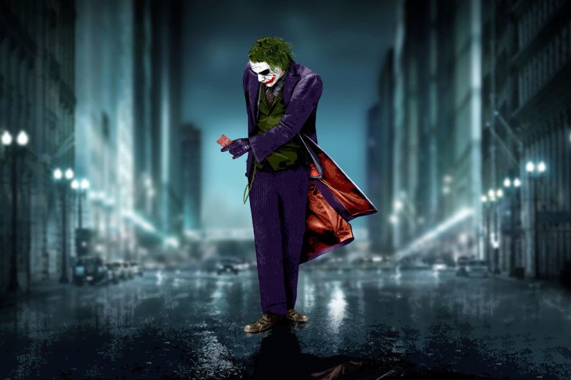 The Joker in Gotham - The Dark Knight 1920x1080 wallpaper