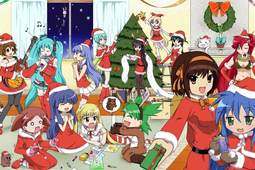cute anime christmas 1920x1200