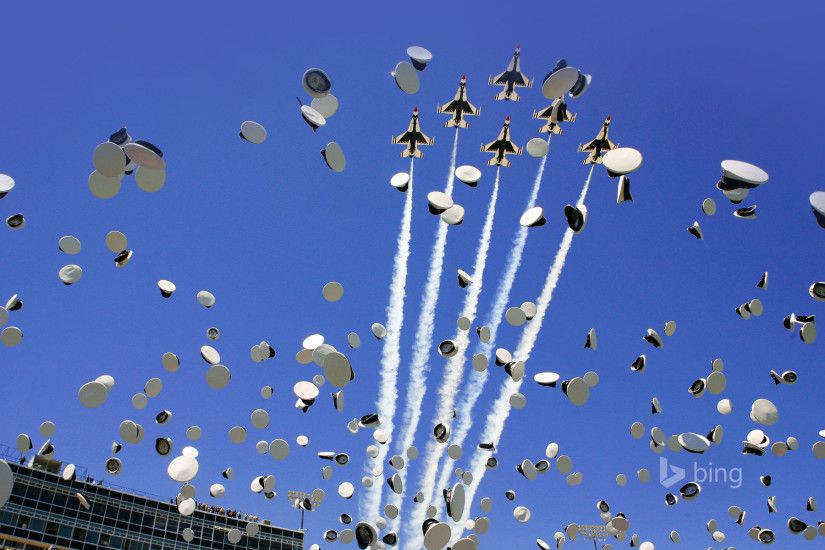 Graduation celebration, United States Air Force Academy, with U.S. Air Force  Thunderbirds, Colorado Springs, Colorado (Â© Leigh Vogel/Corbis)