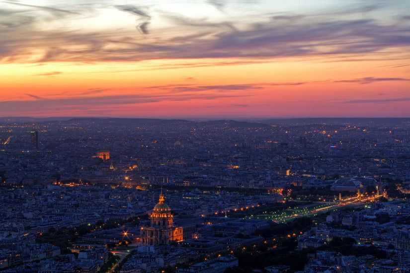Paris Sunset Desktop Wallpaper 7392