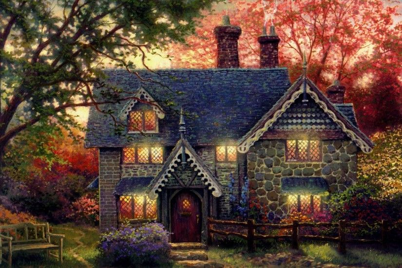 Fall High Resolution Background Fall House Background