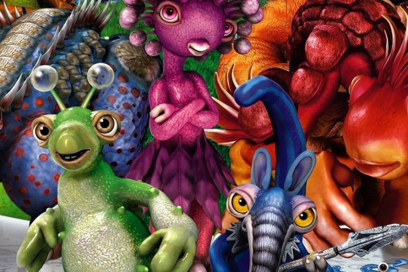 3840x1200 Wallpaper spore, characters, animals, nature