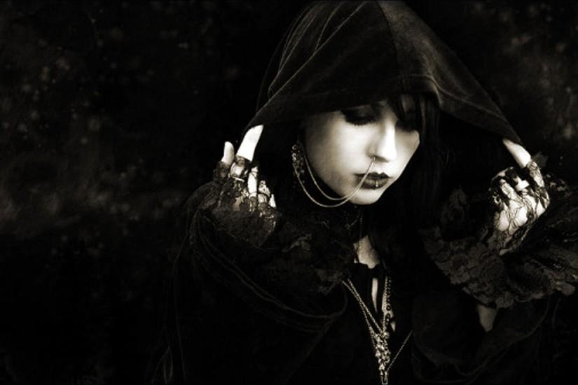 Alone Dark Girl Goth Gothic Mysterious White Free Hd Wallpaper