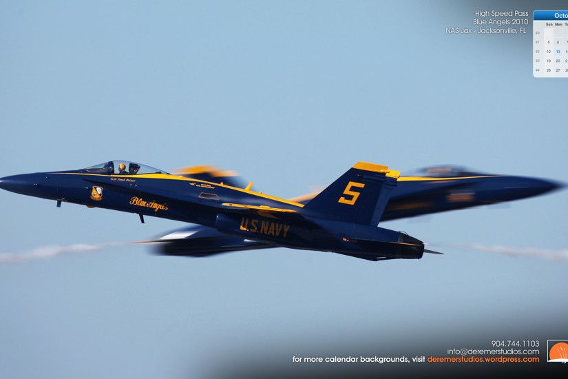 2014 10 – October Wallpaper – Blue Angels High Speed Pass Jacksonville FL