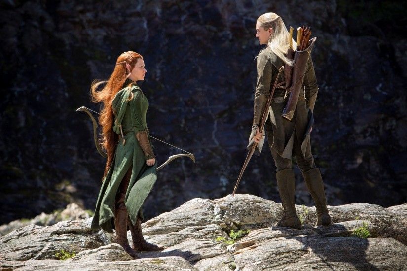 The Hobbit, Tauriel, Legolas, Redhead, Movies, Evangeline Lilly, Orlando  Bloom, The Hobbit: The Desolation of Smaug HD Wallpapers / Desktop and  Mobile ...