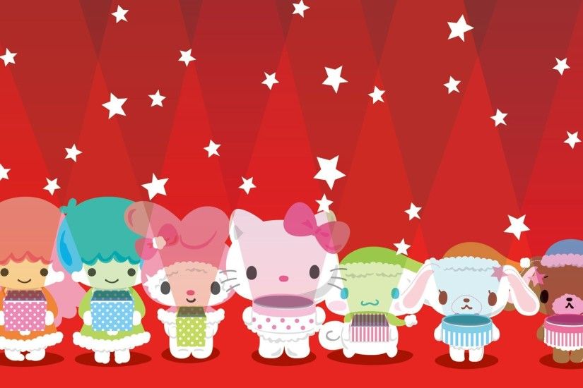 1920x1200 lights sanrio wallpaper background pixels widescreen hello  christmas kitty group character