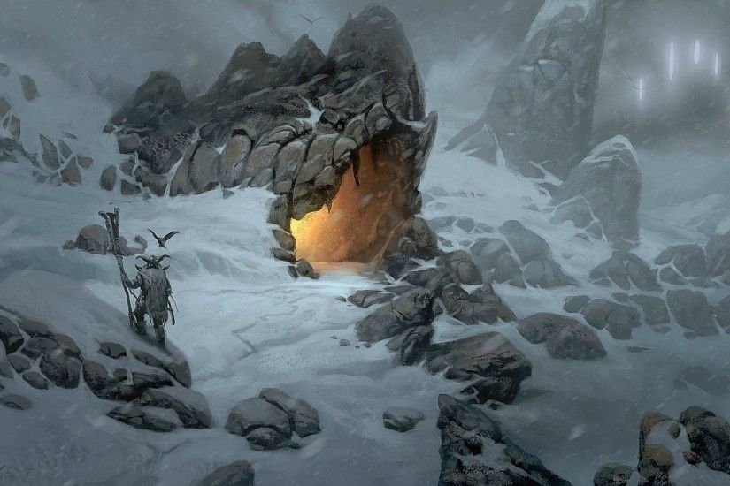 Vikings, Fantasy Art, Cave, Snow, Winter Wallpapers HD / Desktop and Mobile  Backgrounds