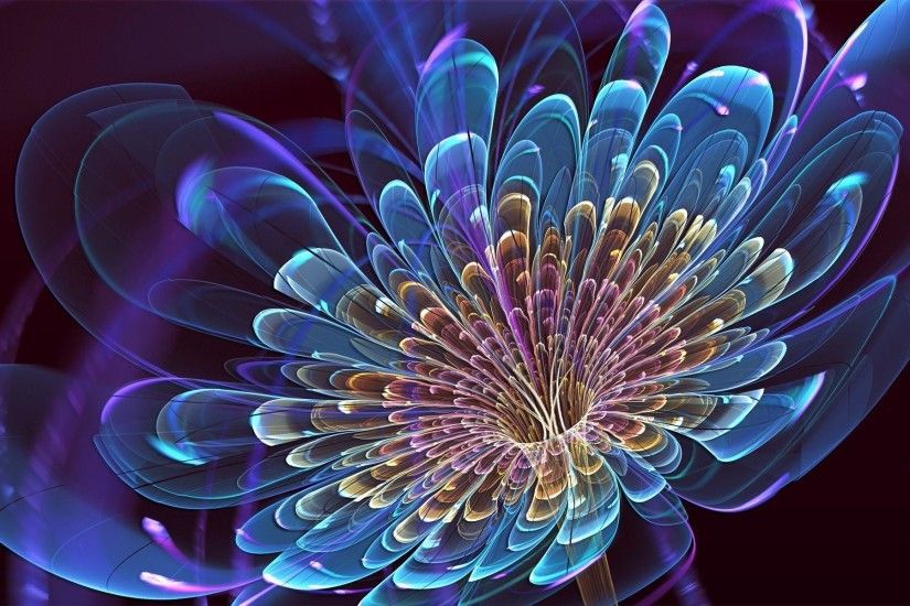 Beautiful 3D creative flowers Wallpaper | 1920x1200 resolution .