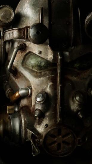 Preview wallpaper fallout 4, paladin, armor, helmet 1440x2560