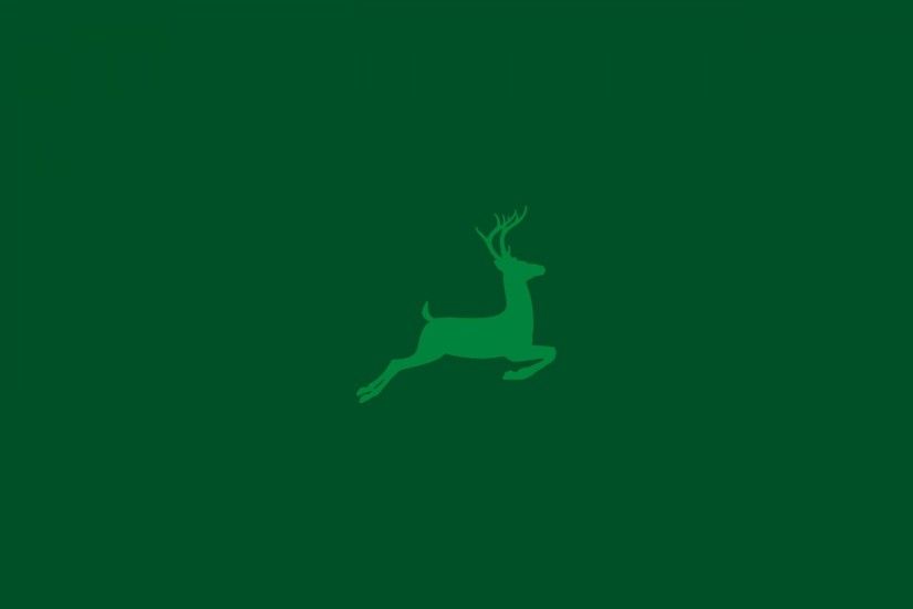 Christmas Deer Green Background | 1920 x 1200 ...