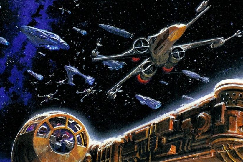 star-wars-millennium falcon-x-wing battle-hd-wallpaper