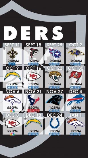 Oakland Raiders Schedule Wallpaper for iPhone ...