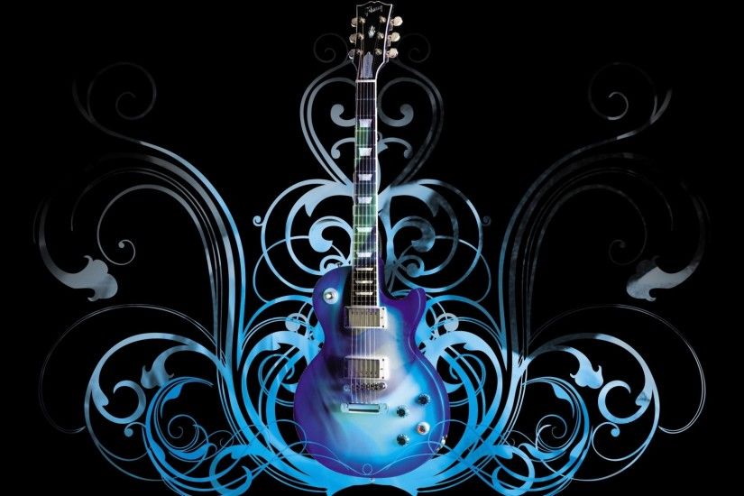 Preview wallpaper guitar, blue, pattern, style 1920x1080