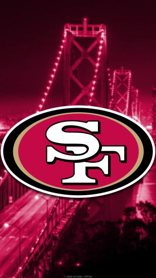 ... San Francisco 49ers city 2017 logo wallpaper free iphone 5, 6, 7, galaxy