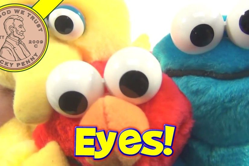 Sesame Street Big Bird, Cookie Monster and Elmo Plush Dolls, 1995 Tyco Toys  - YouTube