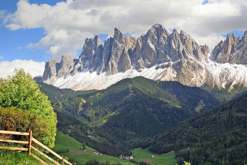 Italian Tag - Dolomites Landscape Alps Italian Village Europe Mountain  Magnificent Valley Travel Forest Range Italy