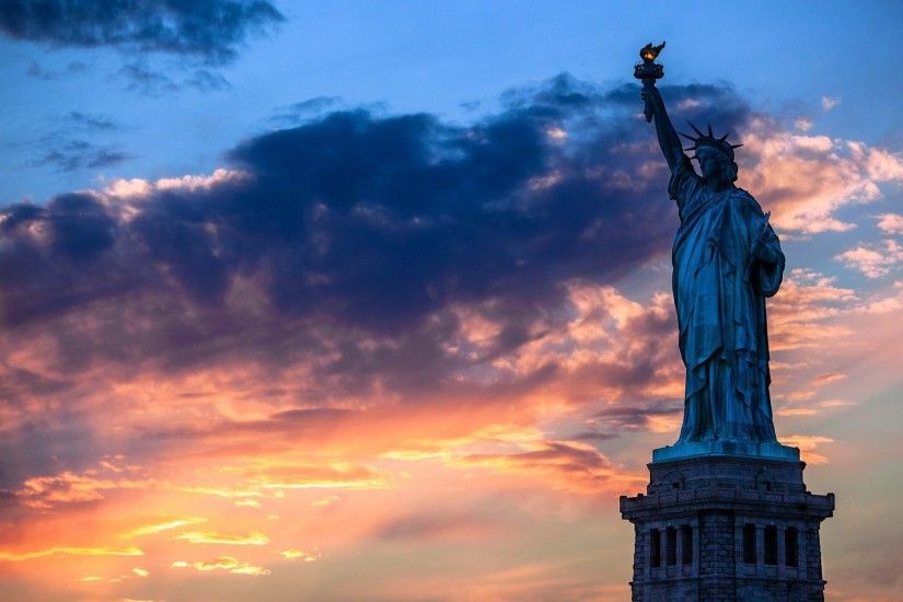Free New York City Statue of Liberty USA America HD Desktop wallpapers  backgrounds wall murals downloads