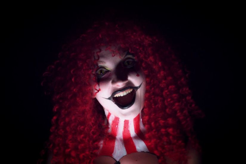 4k Halloween Horror Clown Woman in Circus Stock Video Footage - VideoBlocks