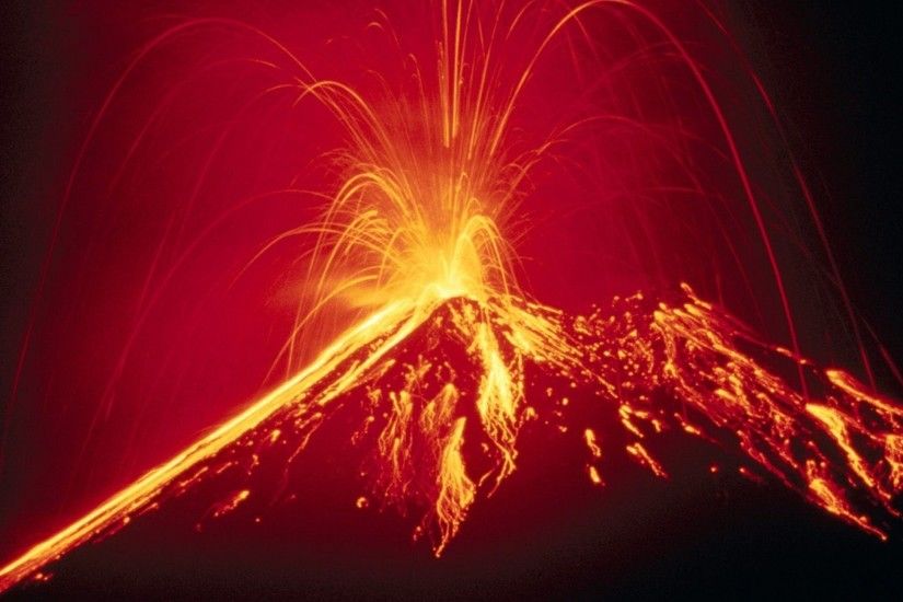 Preview wallpaper volcano, eruption, lava, fountain 3840x2160