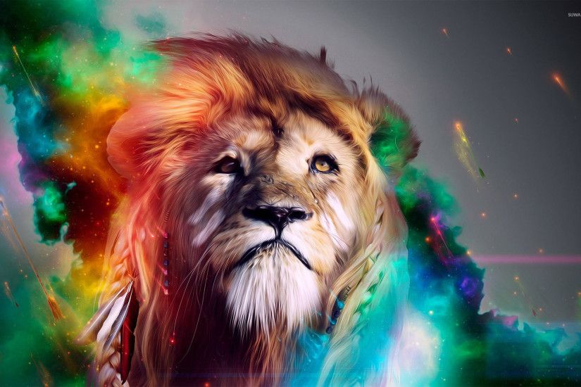 Colorful lion wallpaper - Digital Art wallpapers - #15854